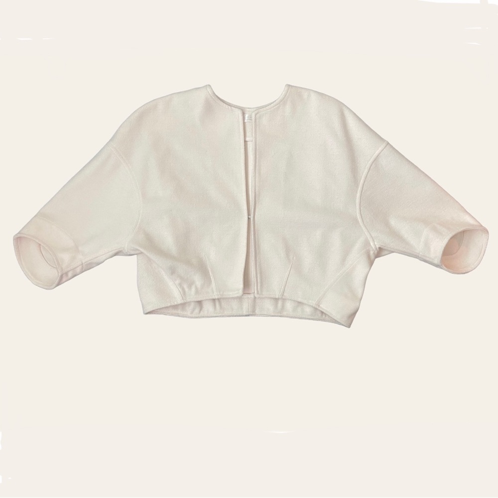 Ivory Cropped Blazer, L-XL